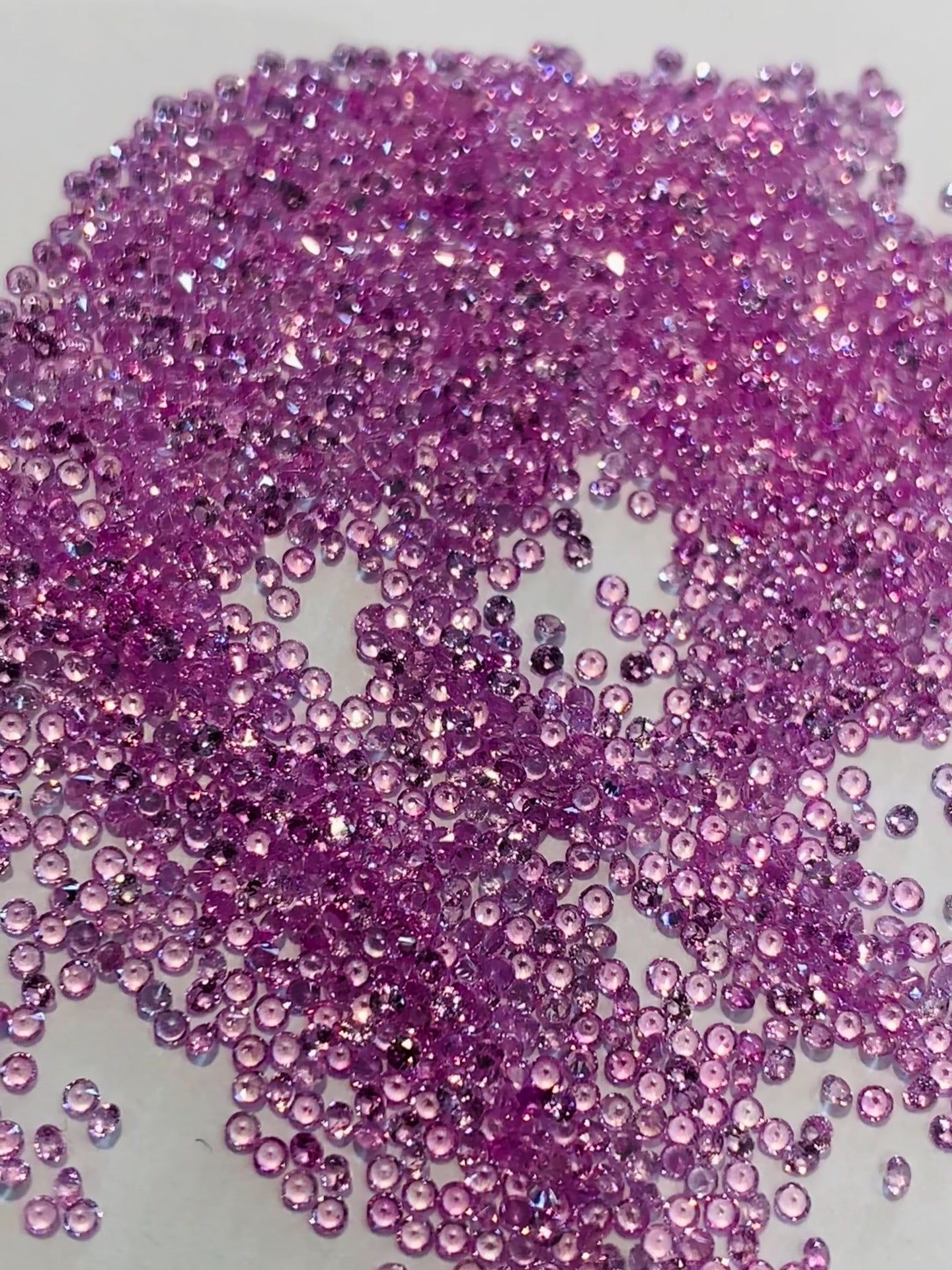 1.5mm Natural Pink Sapphire Round Loose Stones - Zehra Gems