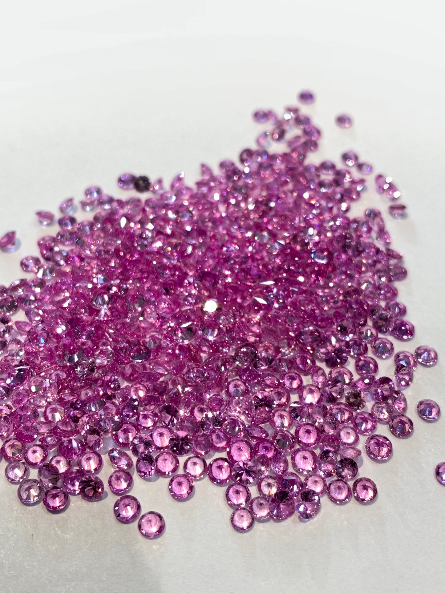 3mm Natural Pink Sapphire Round Loose Stones - Zehra Gems