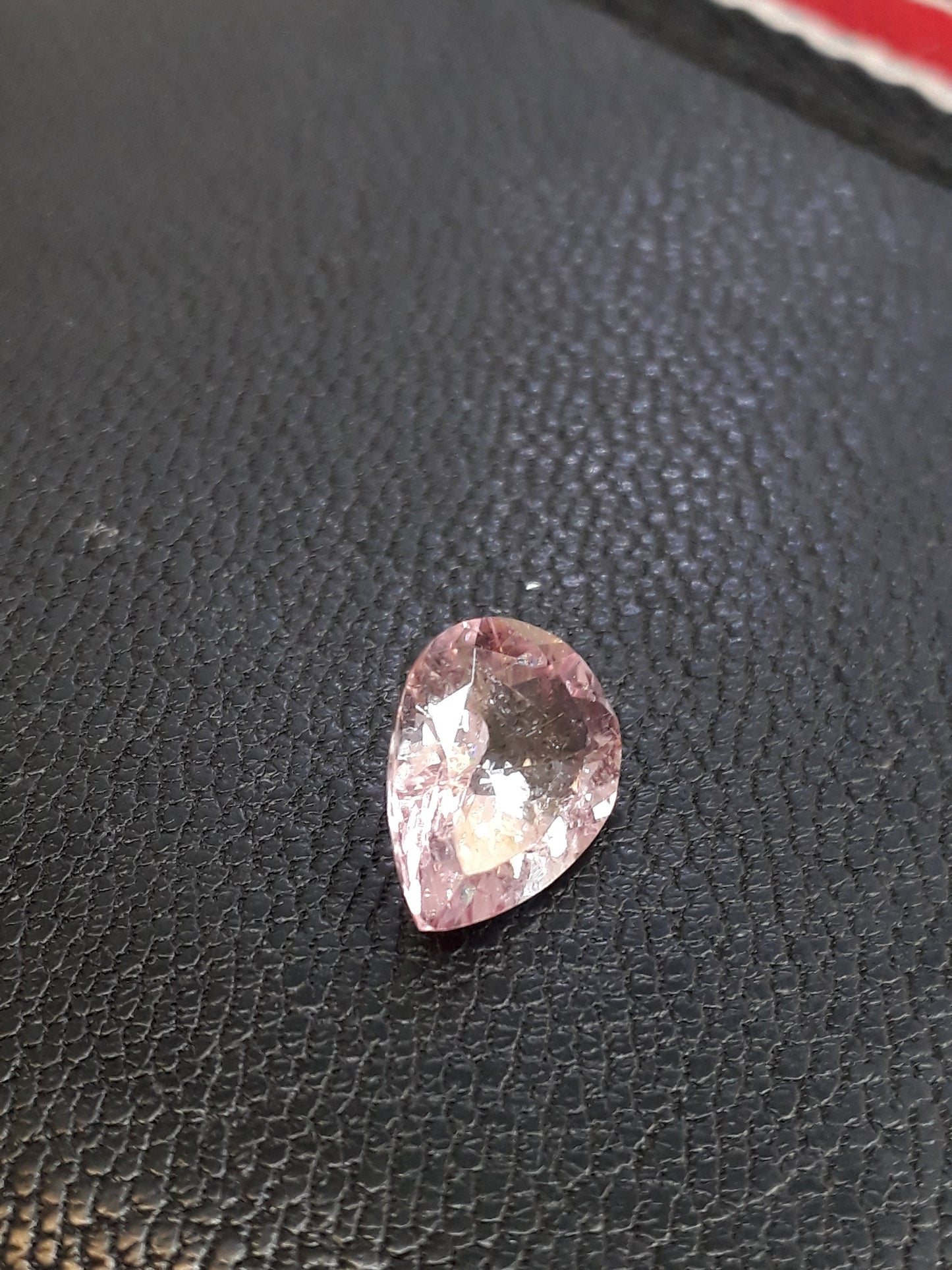8.3x11mm peach pink tourmaline pear gem, photo 5