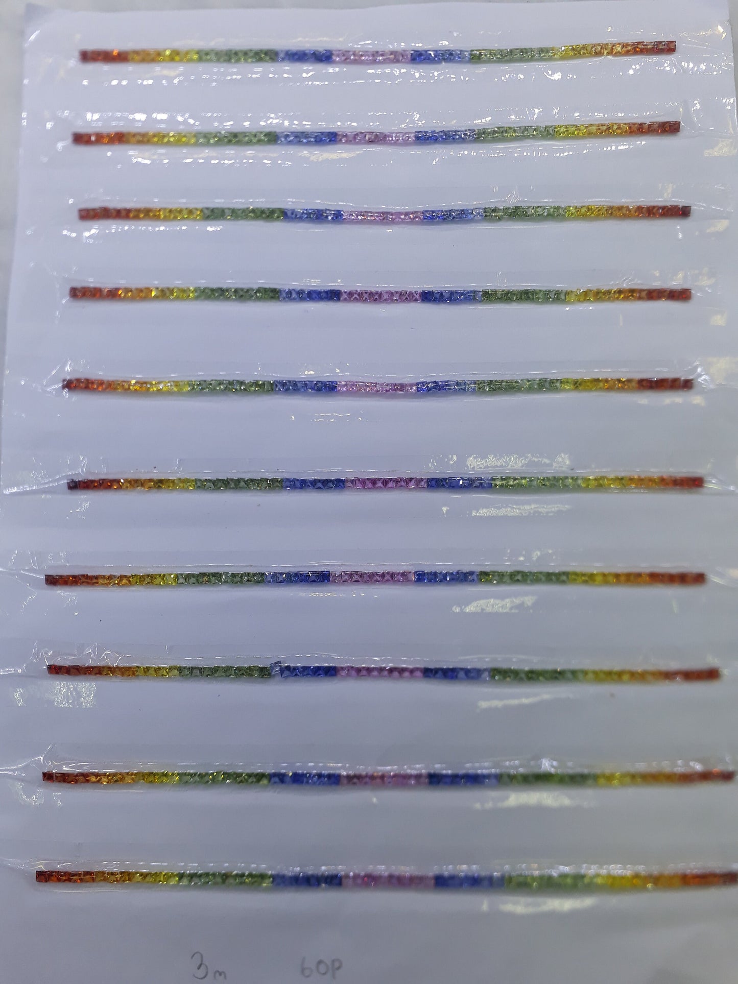 3mm rainbow sapphire princess bracelet, photo 5