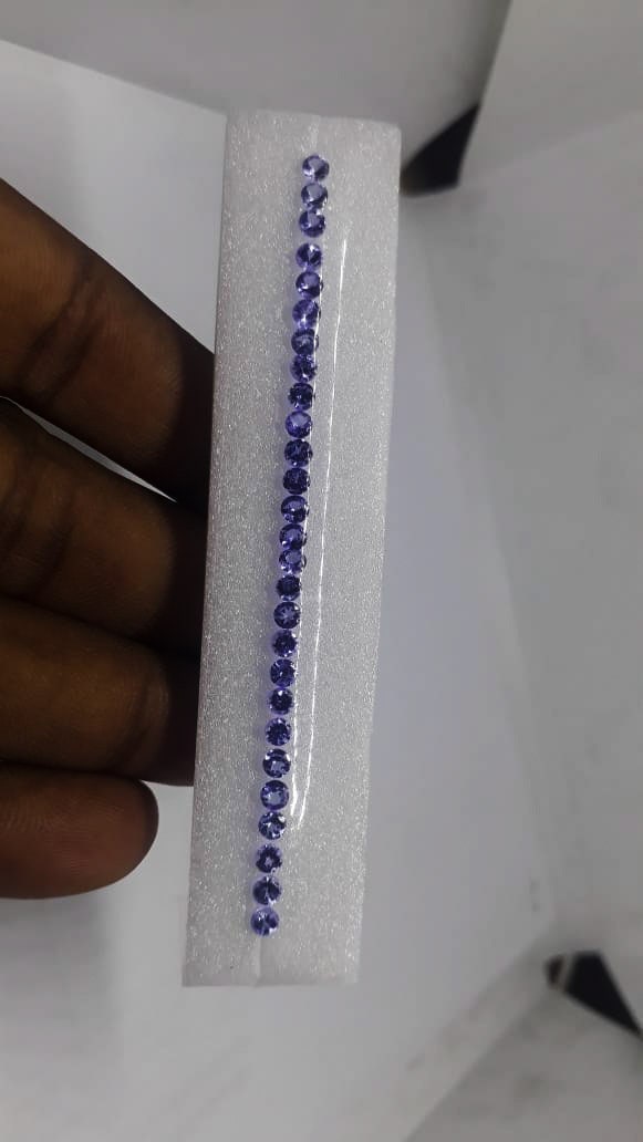 3.2mm tanzanite round matching pair set, photo 5