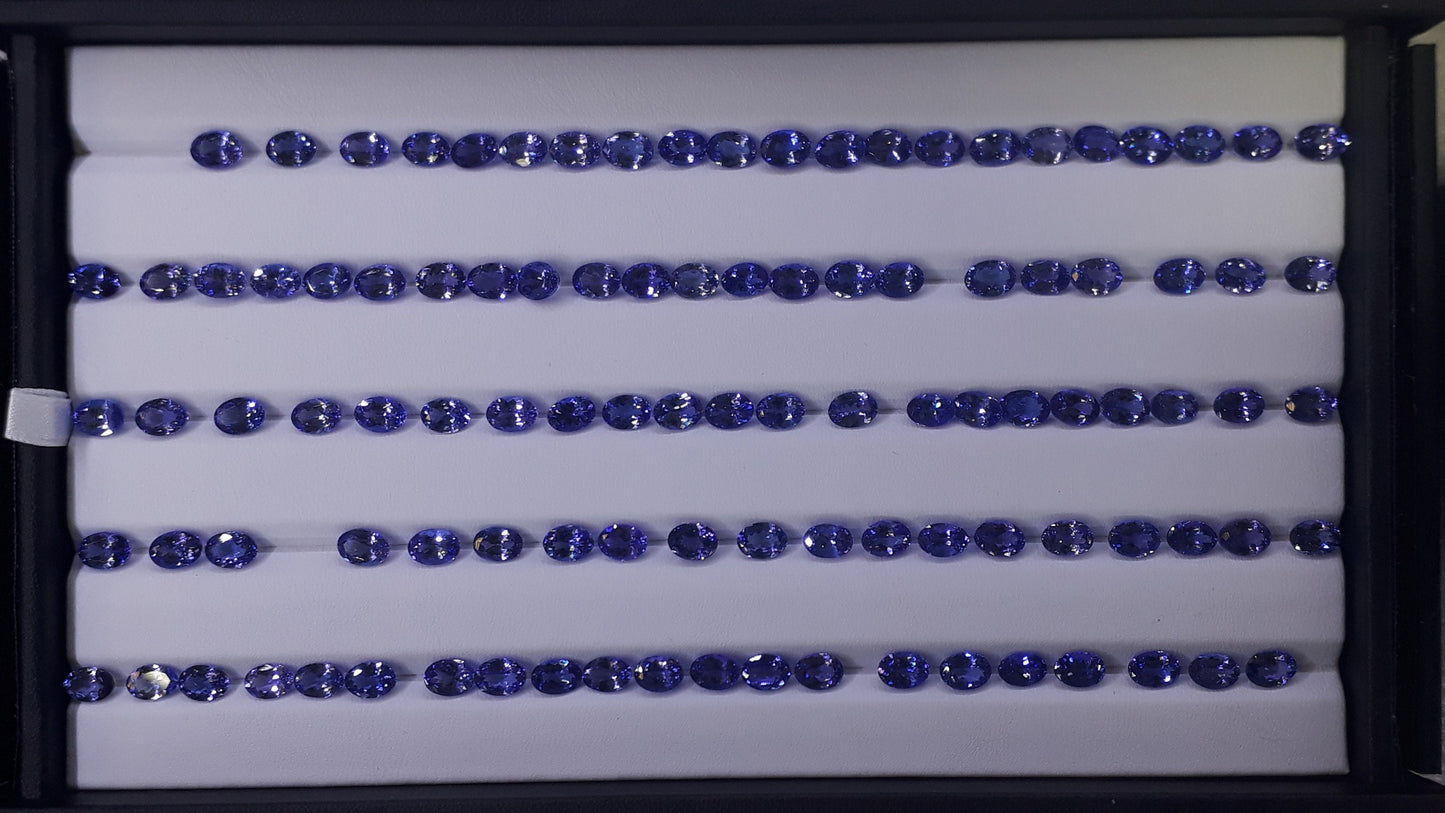 7x5mm natural tanzanite oval loose lot, photo 4