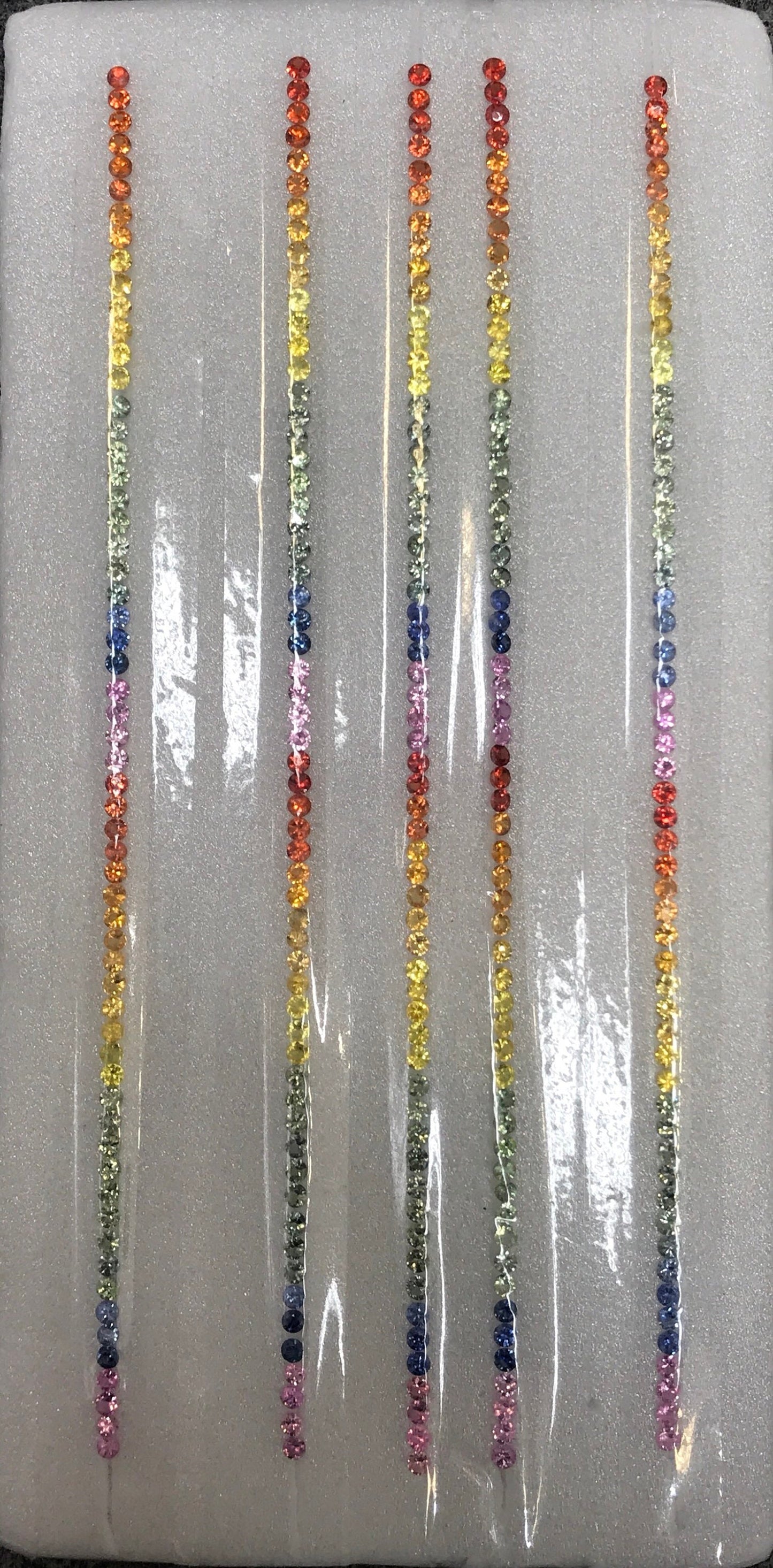3mm rainbow sapphire round lot, photo 5
