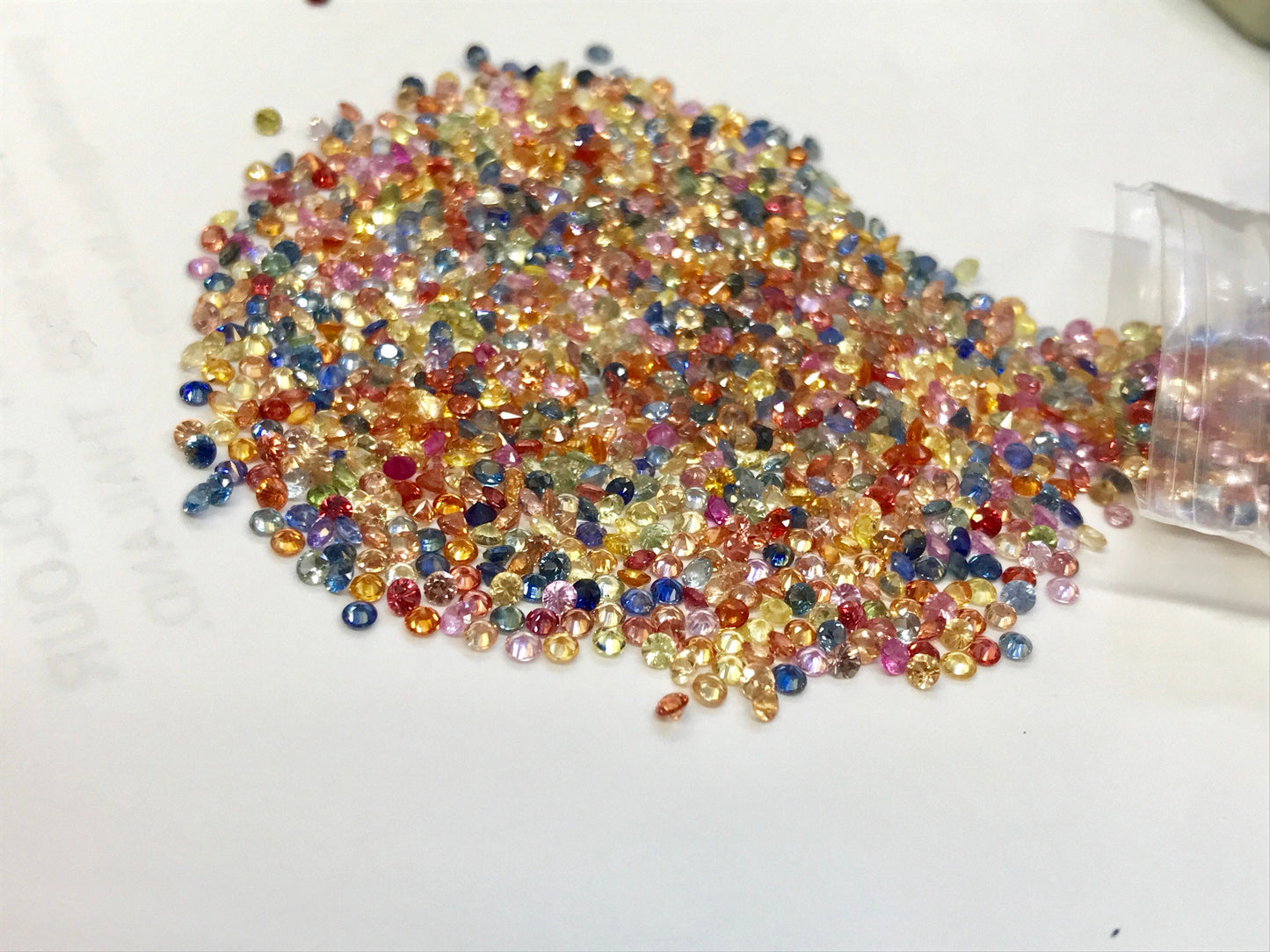 2mm rainbow sapphire round cut lot, 40pc, photo 3