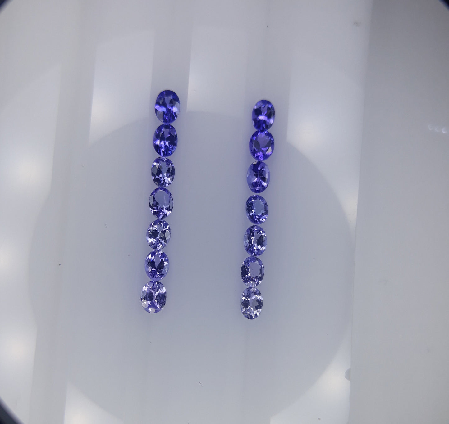 Tanzanite Oval Earring Set Dark to Light Color Exellent Cut 4x3 Ovals December Birthstones