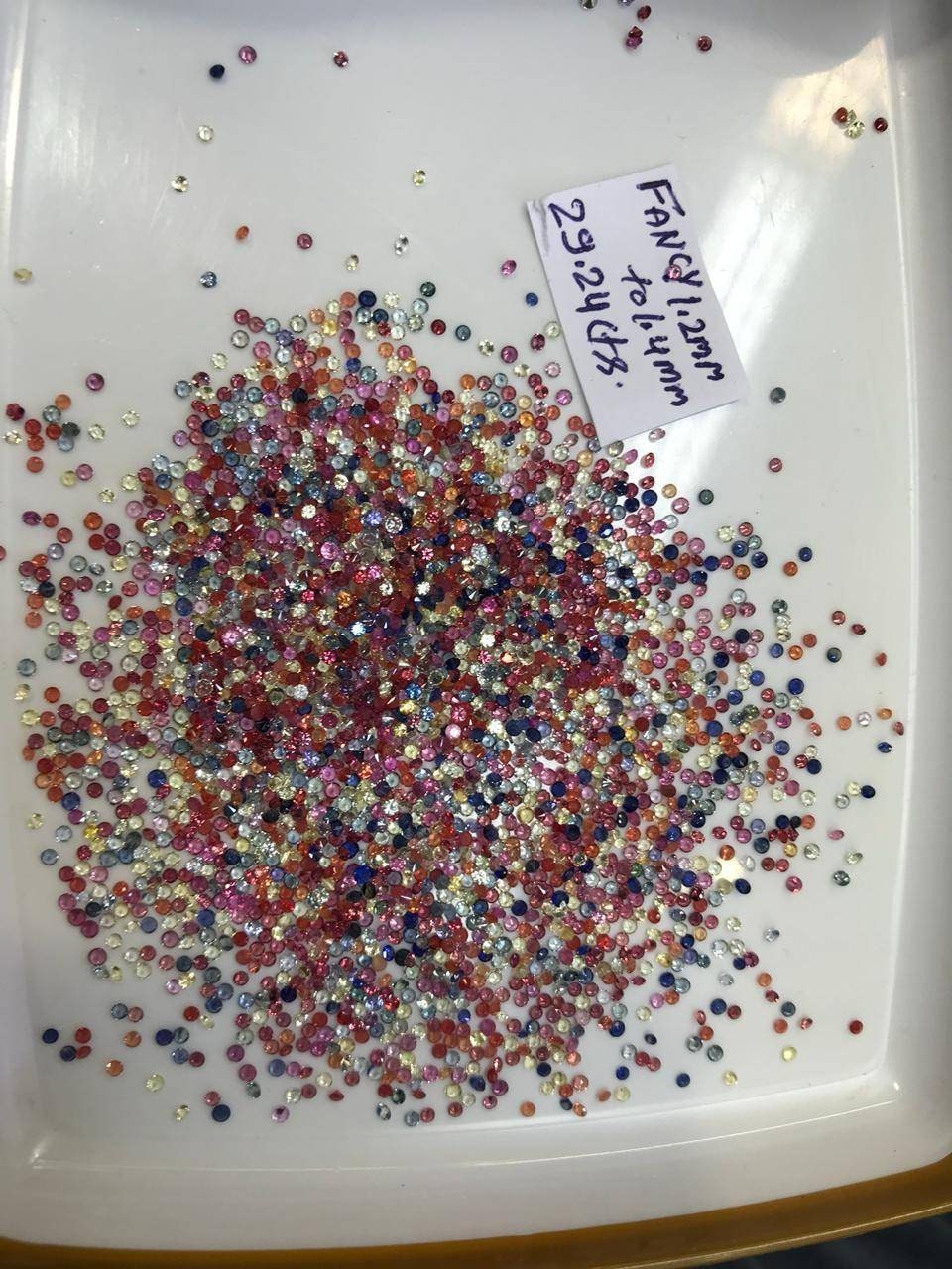 1.2mm to 1.3mm Rainbow Sapphire Rounds Natural Loose Stones 20 Pieces Multi Color