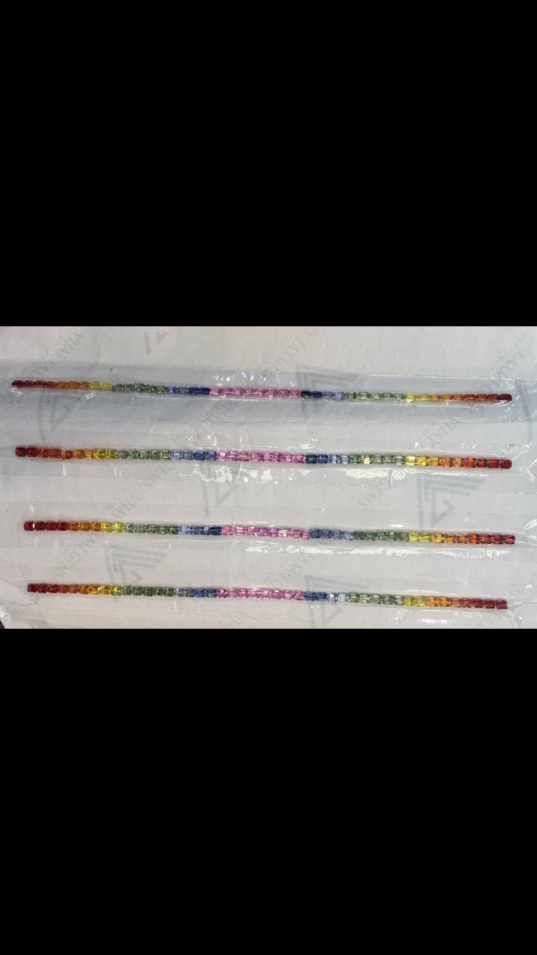 4x3mm octagon-cut rainbow sapphire loose stones, photo 2