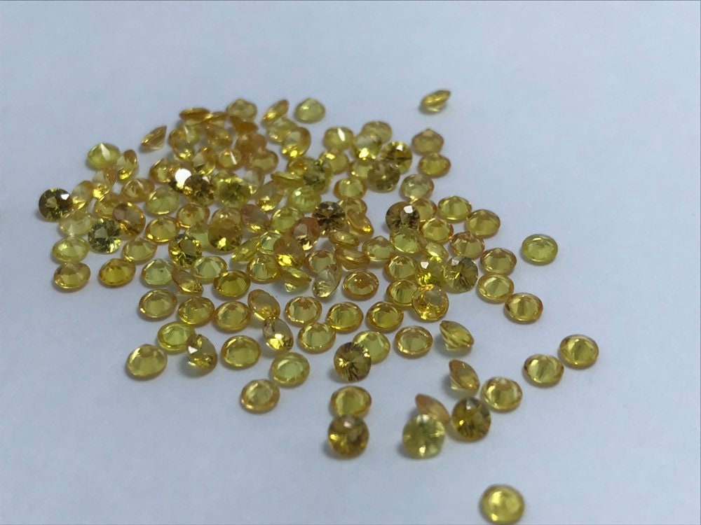 2.8mm golden yellow sapphire round lot, photo 5
