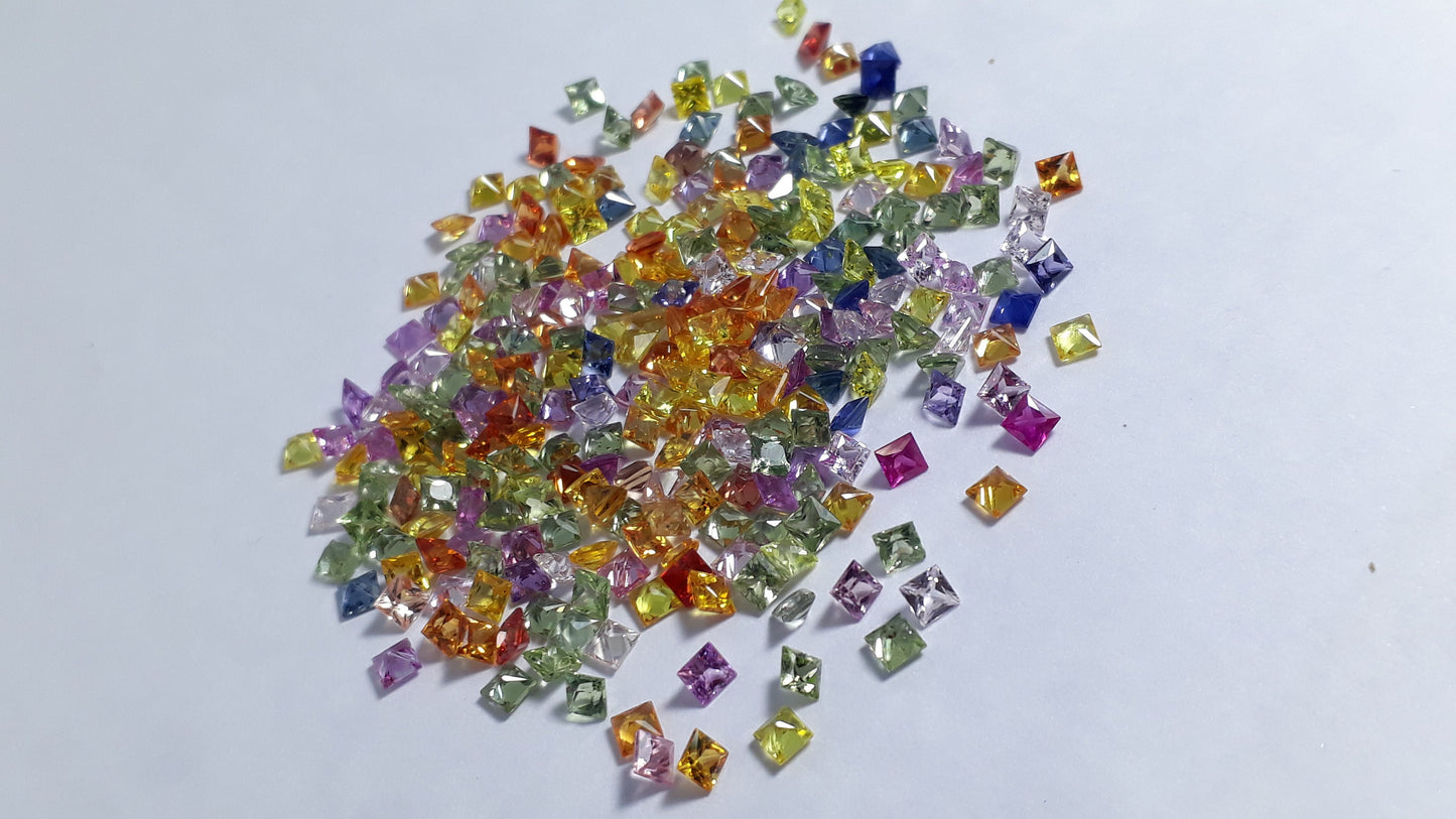 2.5mm multi sapphire princess cut, photo 5