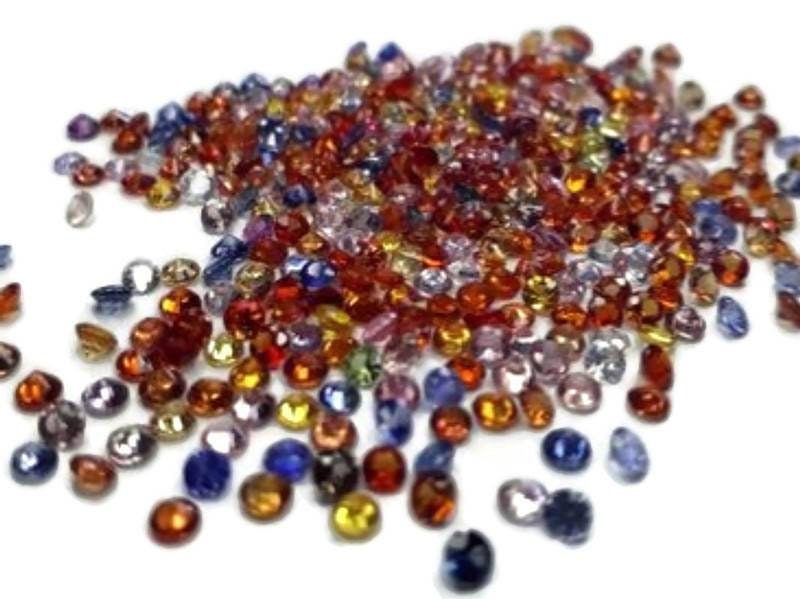 2.5mm rainbow sapphire round loose lot, photo 5