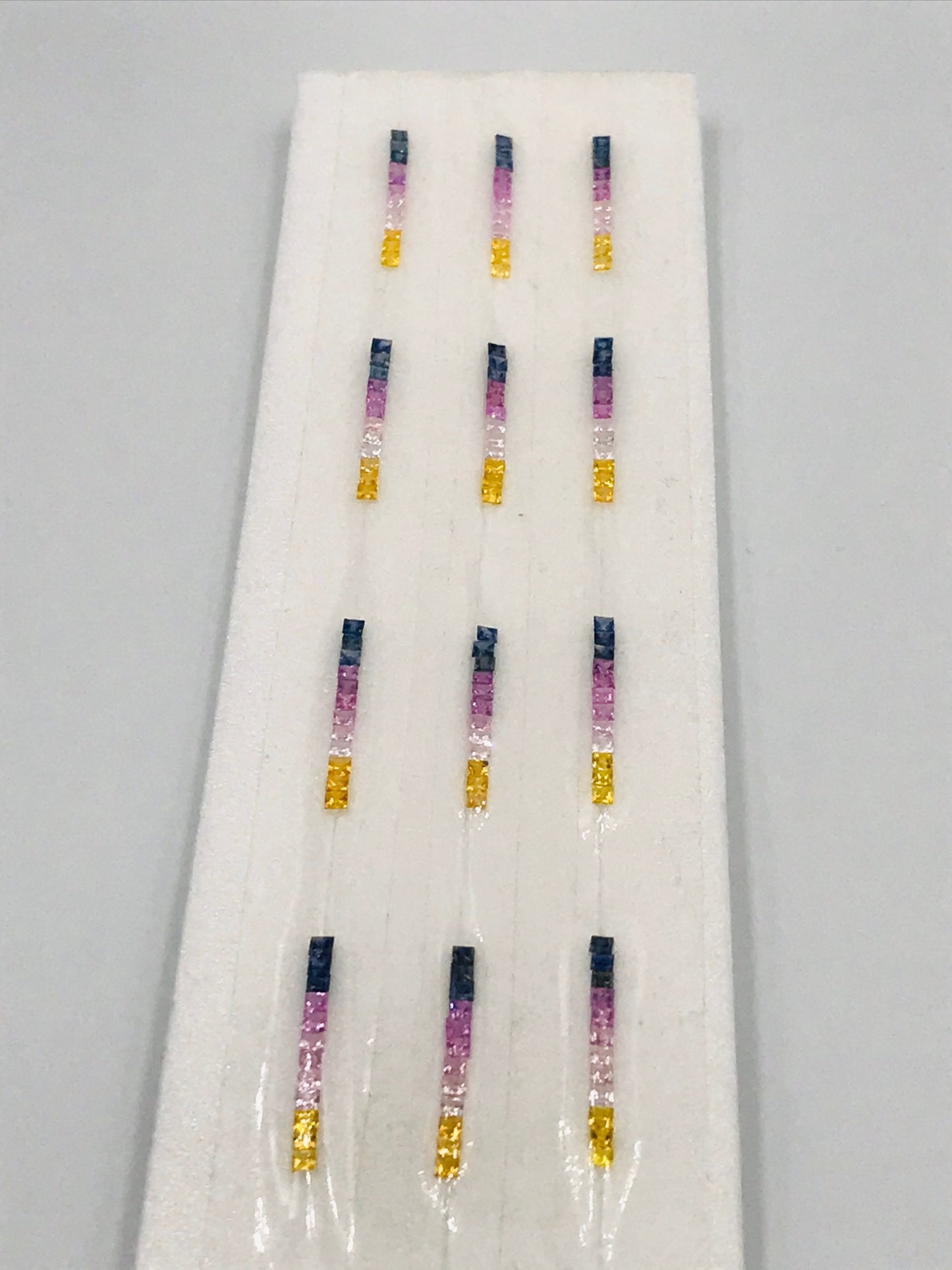 2.2mm Multi Color Sapphire Princess Cut Loose Stones Ring Set Natural Gemstones