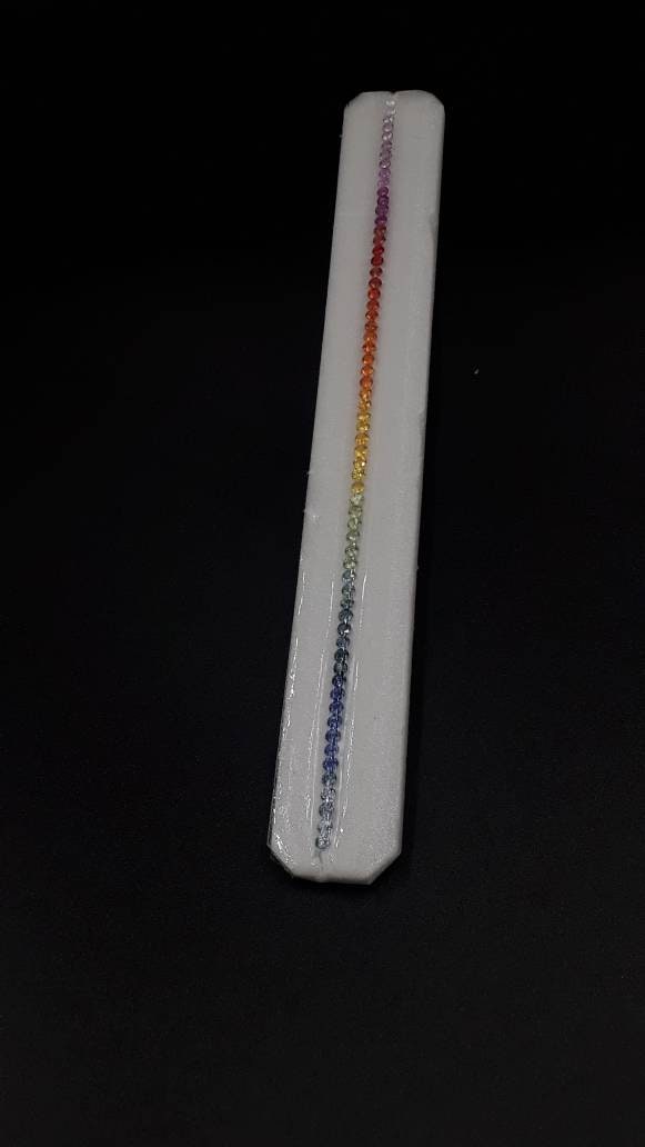 2.7mm rainbow ruby-sapphire bracelet, 65pc, photo 5