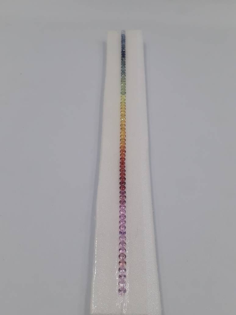 2.5mm rainbow sapphire bracelet, 70pc, photo 5