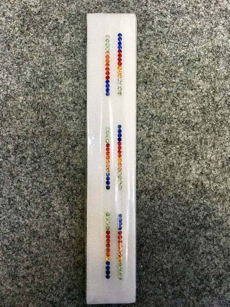 2.7mm Multi Colour NAtural Sapphires Rings Set