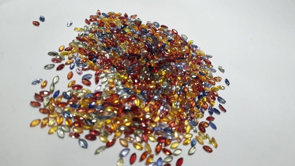 4x2mm fancy sapphire marquise cut lot, photo 5