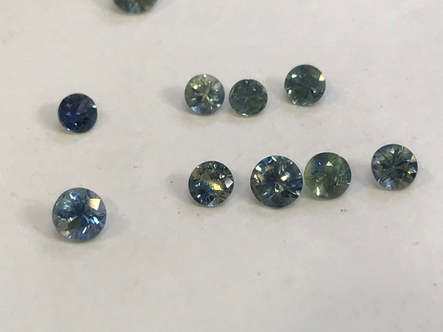 3mm teal sapphire round loose lot, photo 5