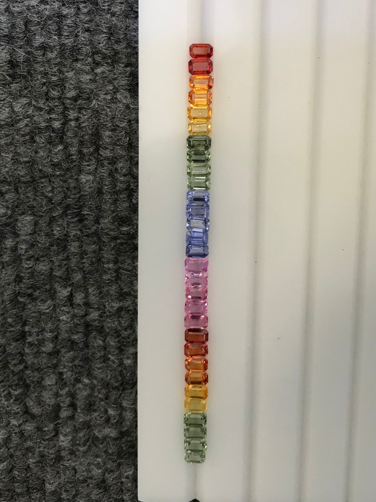 5x3mm rainbow sapphire emerald bracelet, photo 5