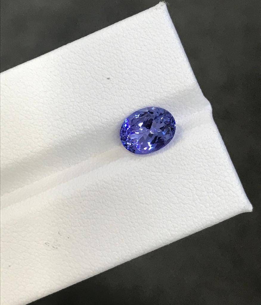 1.54 Carat Natural Tanzanite Oval Cut Flawless Loose Gemstone December Birthstone