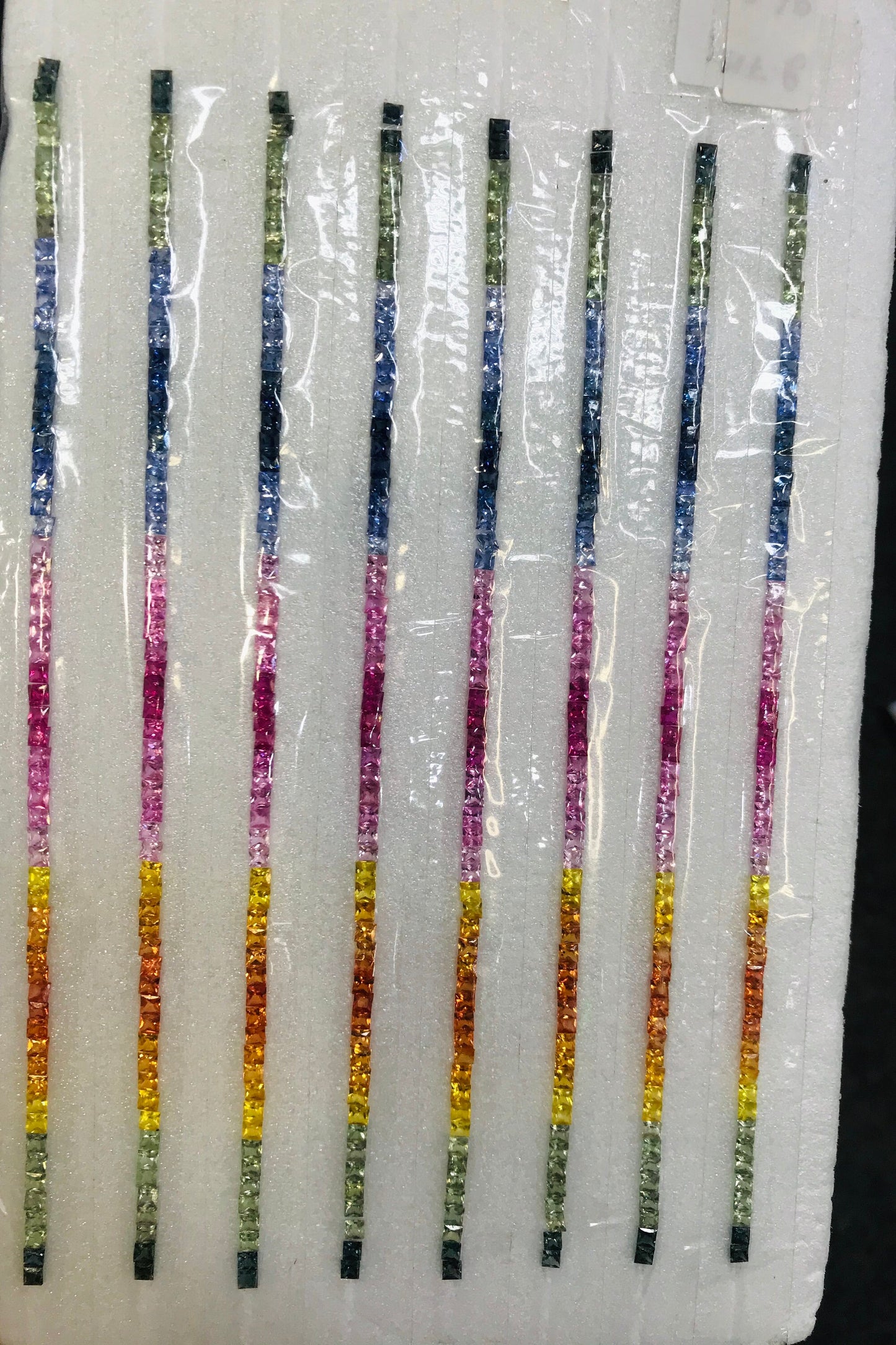 2.7mm rainbow ruby and sapphire bracelet line, photo 3