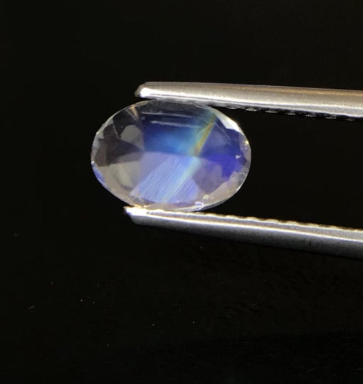 6.8x4.8mm rainbow moonstone oval gem, photo 5