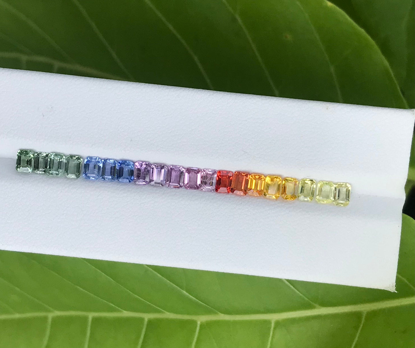 4x3mm multicolor sapphire emerald bracelet, photo 4
