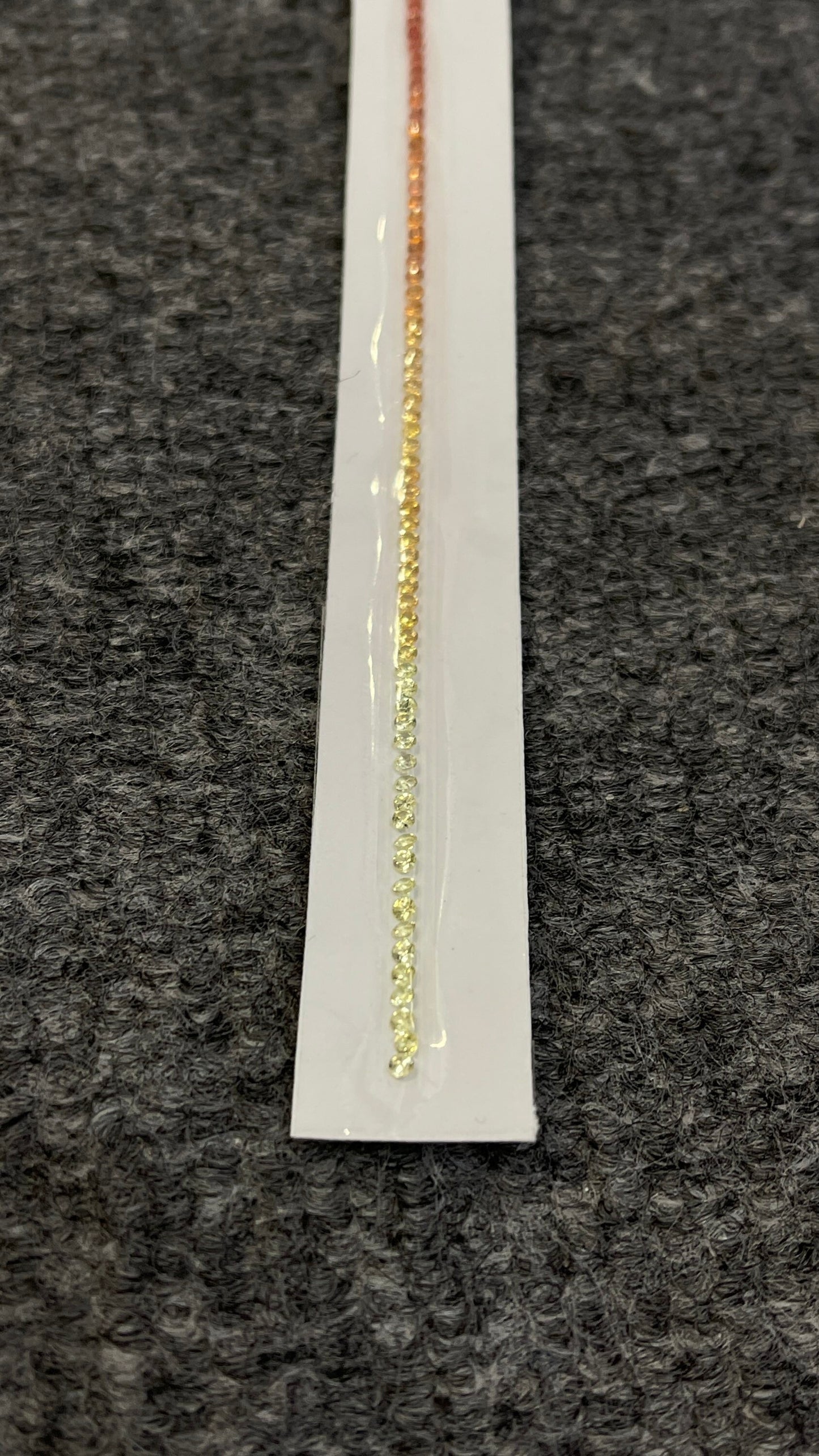 2mm orange-yellow sapphire round bracelet, photo 5