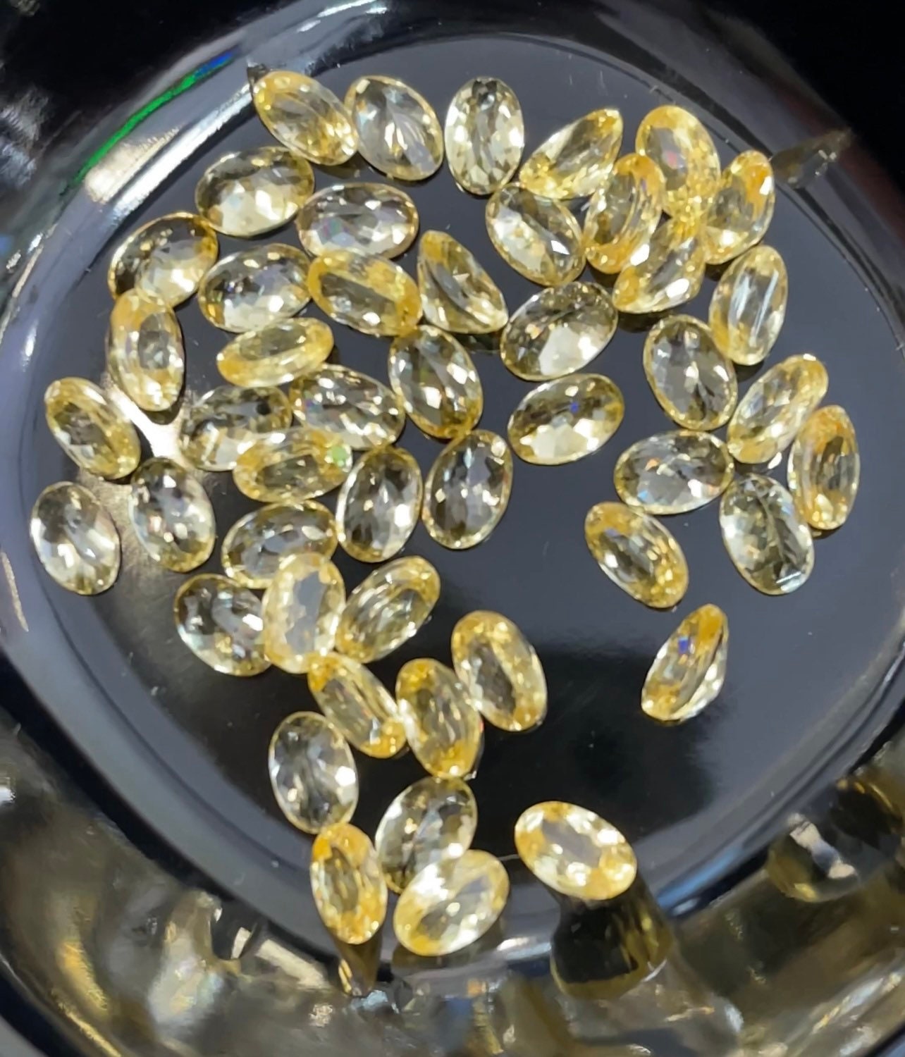 6x4mm yellow zircon oval loose lot, photo 5