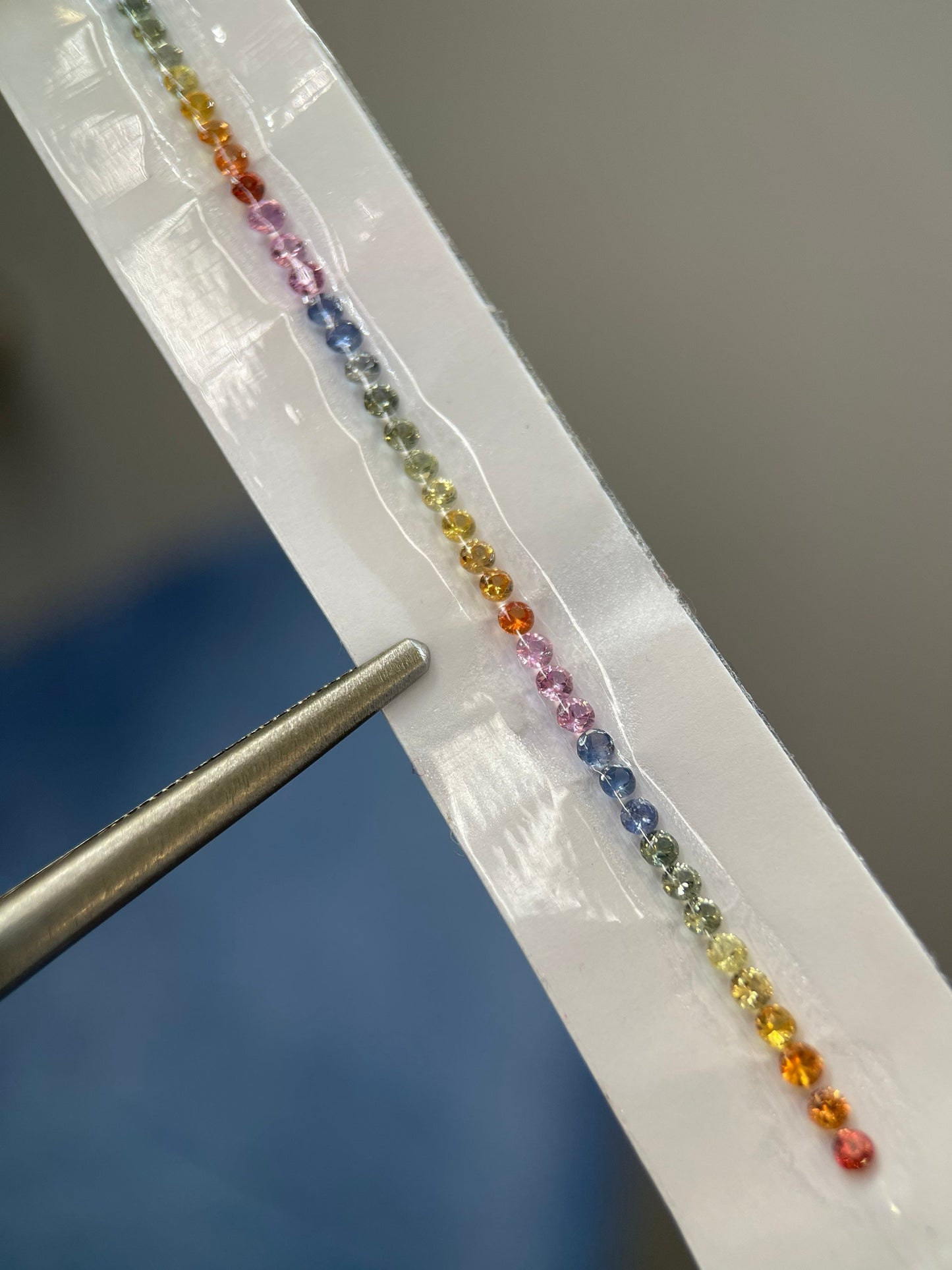 2mm rainbow sapphire bracelet line, photo 5