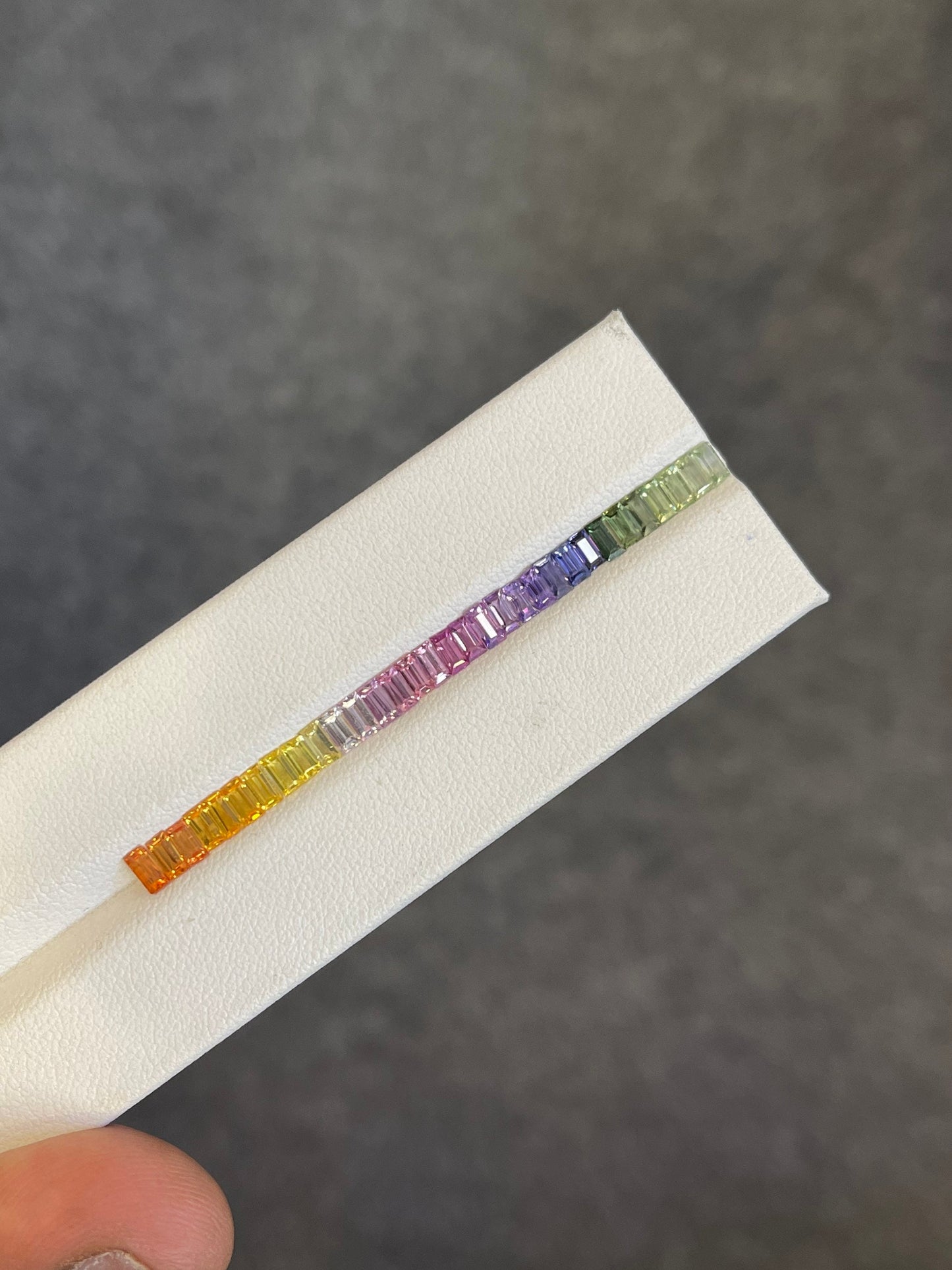 4x2mm rainbow sapphire baguette cut, 32pc, photo 5