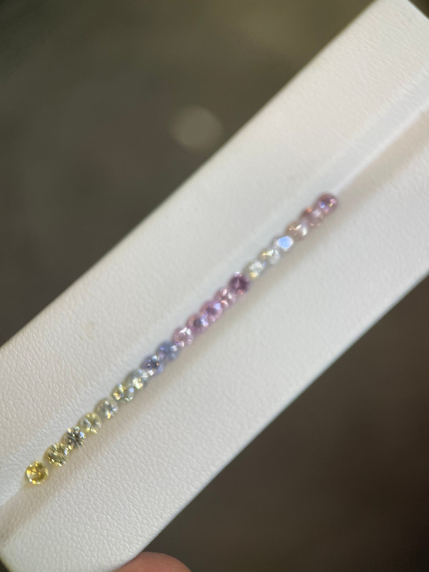 2.8mm unheated rainbow sapphire ring set, photo 5