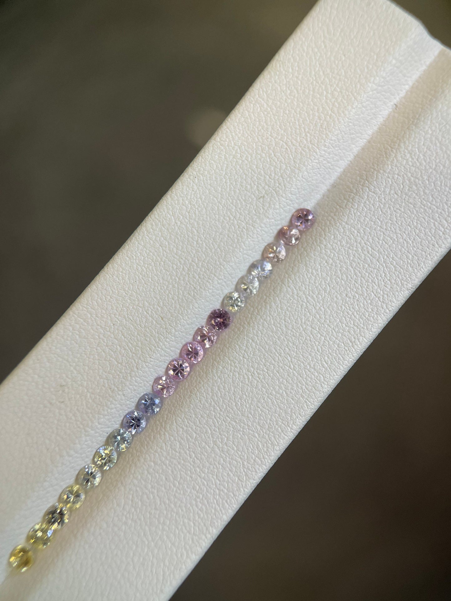 2.8mm pastel rainbow sapphire ring set, photo 5