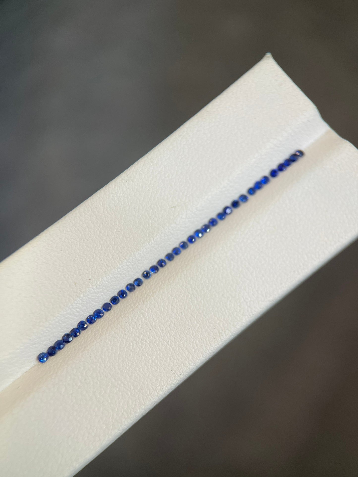 1.5mm Natural Sapphires Gradient color Eternity Ring Set 35 Stones.