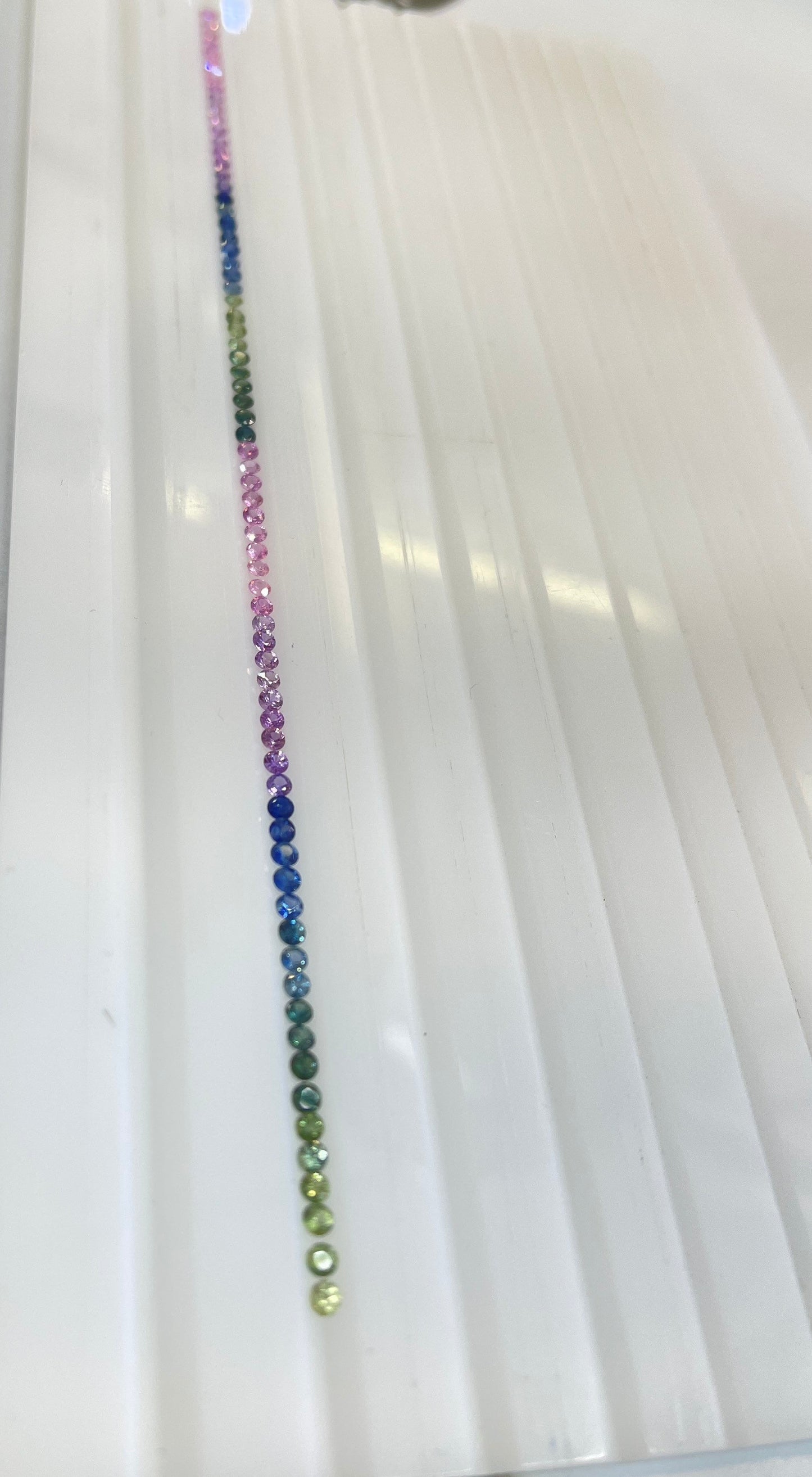 2.5mm Rounds Fancy Sapphires Loose Stones Bracelet Sets 70 Pcs