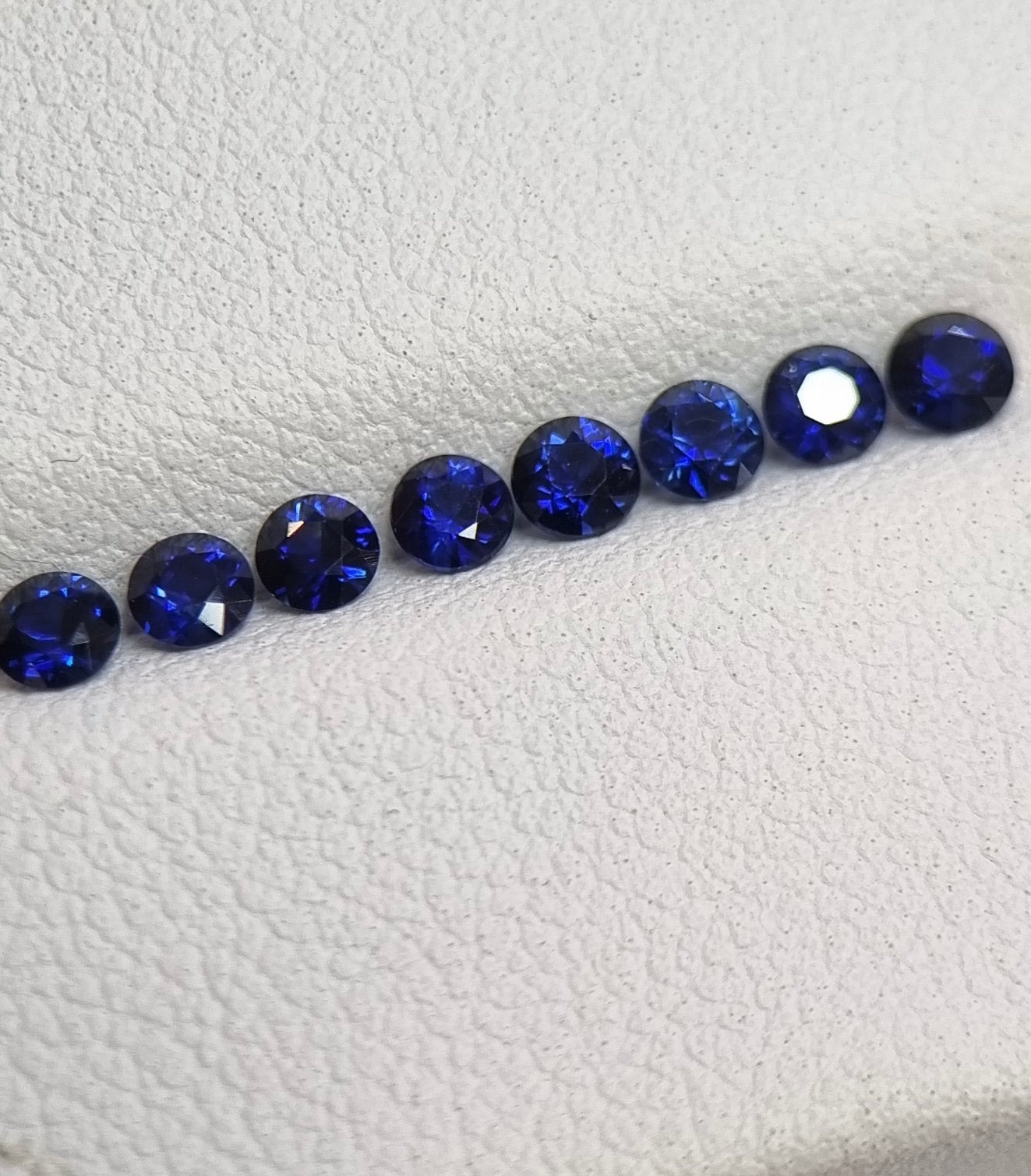 3.25mm blue sapphire round diamond cut, photo 5