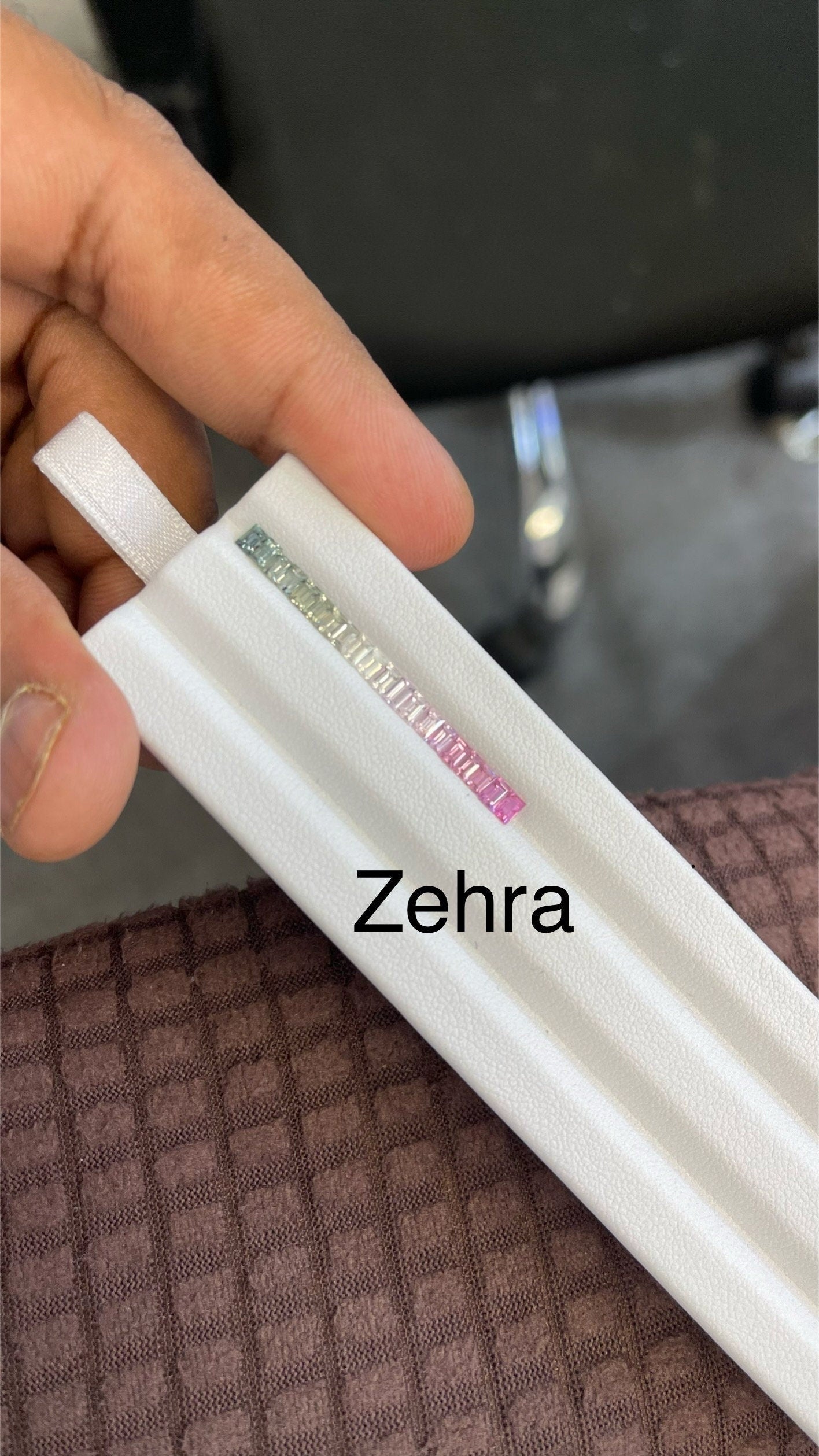 3x2mm • Natura l • Fancy Sapphires •|• Pastels Green • Pink •Dark to lighter Shades • Baguettes • Mixed • 1 Ring Set •|• Loose Stones