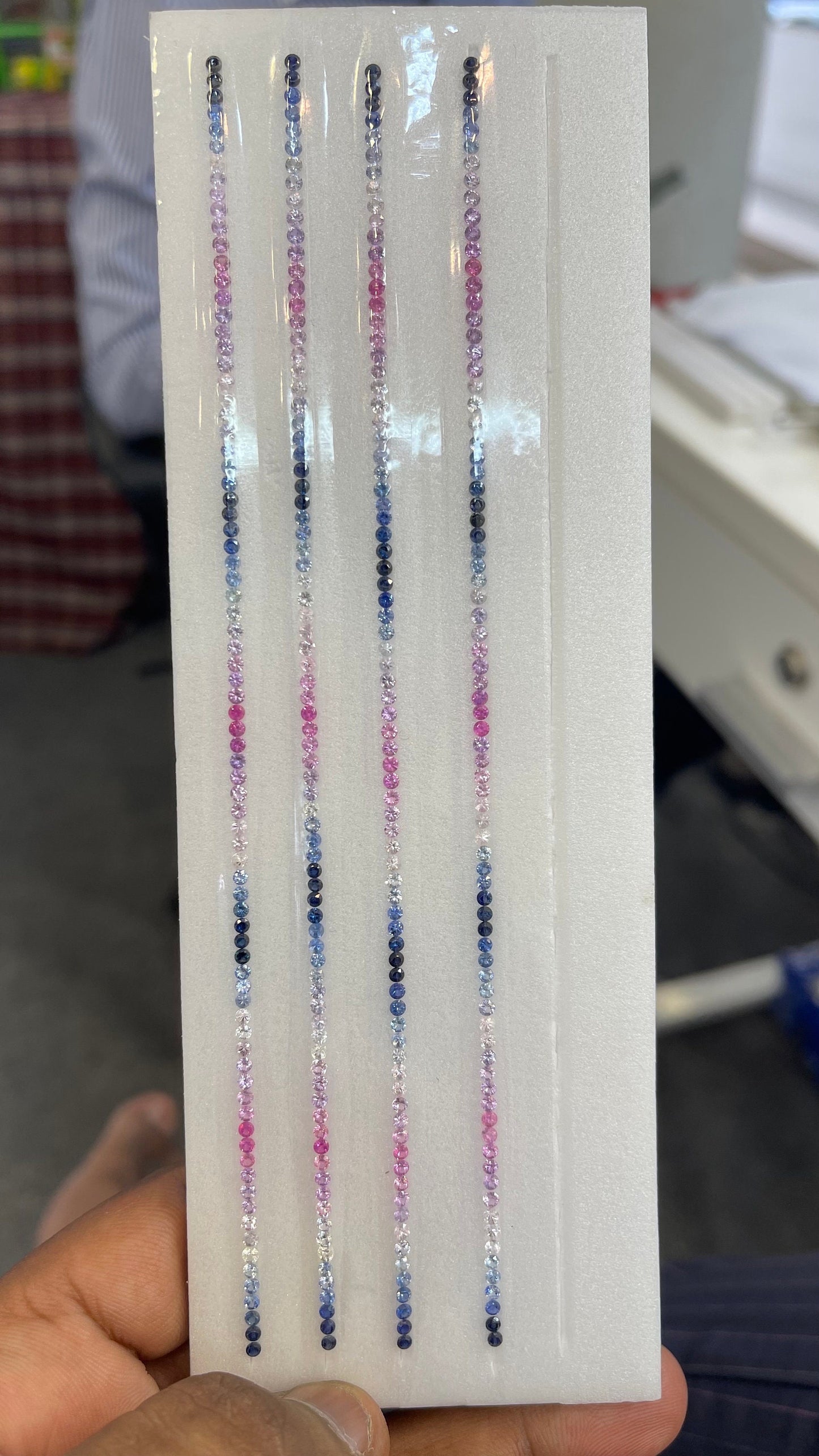 2.3mm rainbow sapphire round bracelet, photo 4