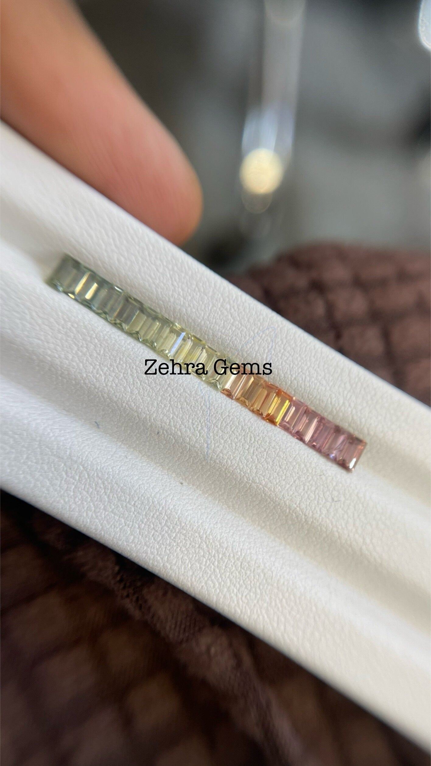 4x2mm pastel sapphire baguette loose set, photo 5