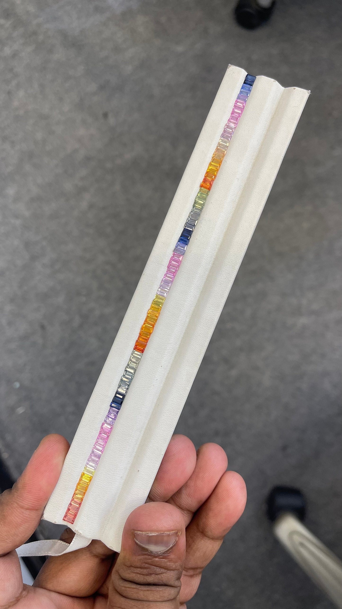 4x2mm rainbow sapphire baguette, 88pc, photo 5