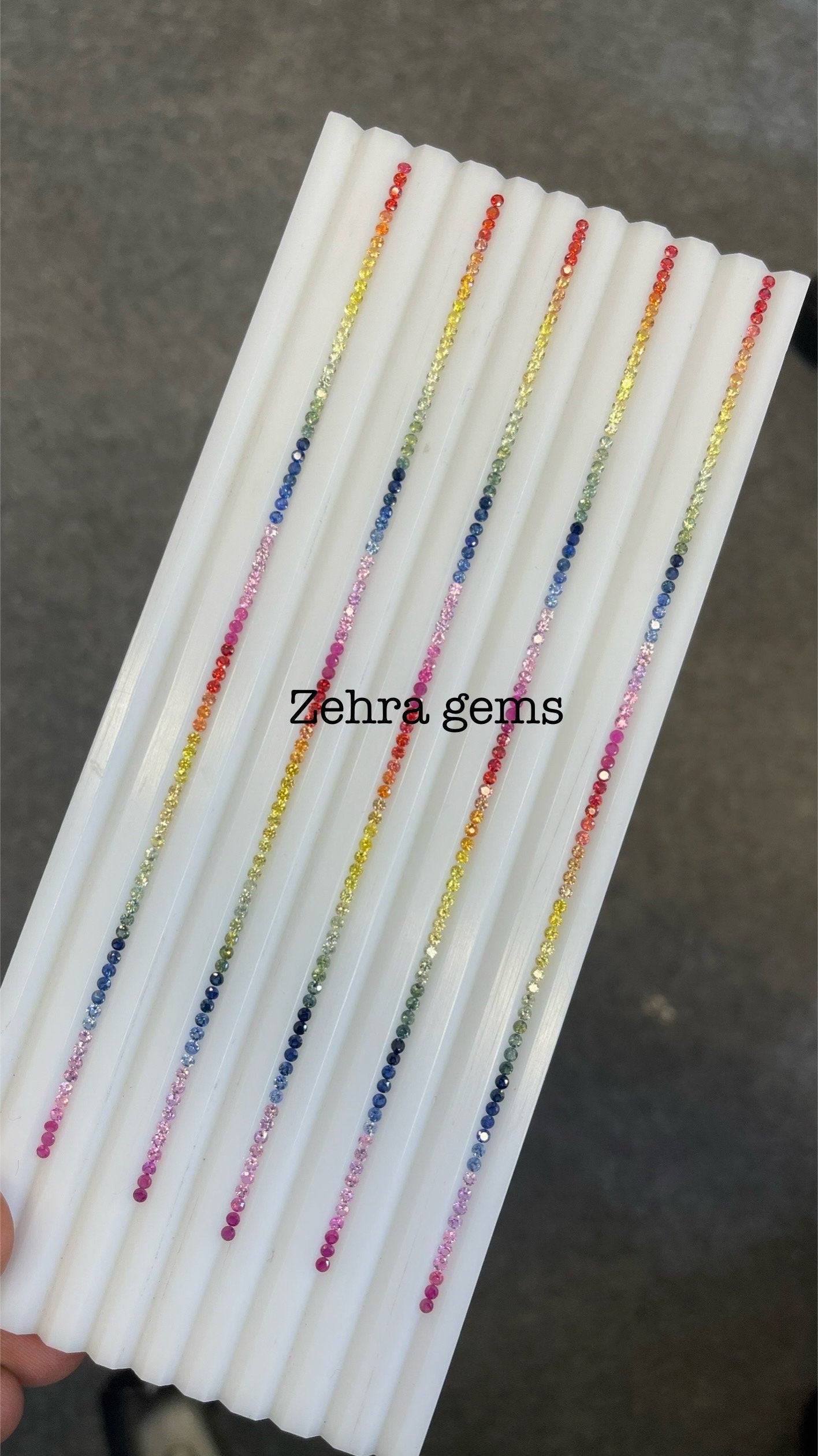 2.2mm rainbow sapphire round bracelet, photo 3