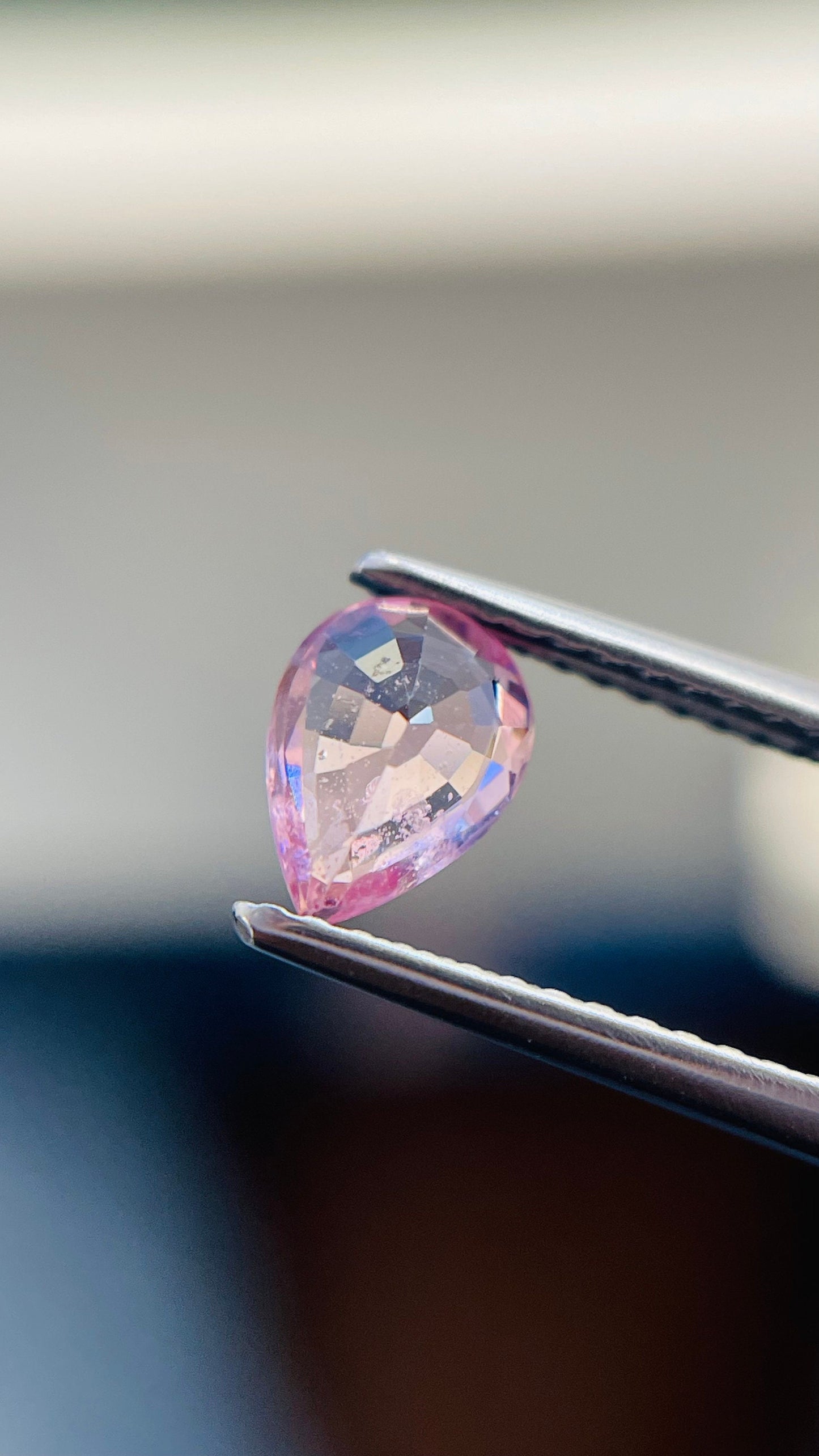 7x5.2mm pink sapphire pear cut, unheated, photo 3