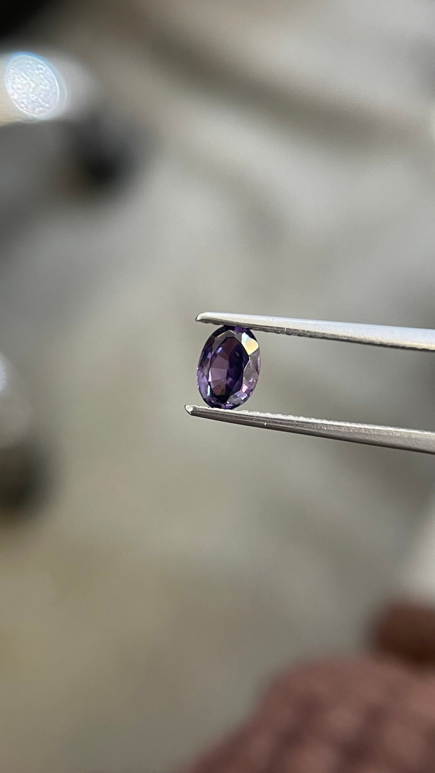 0.82ct purple spinel oval cut gem, photo 5