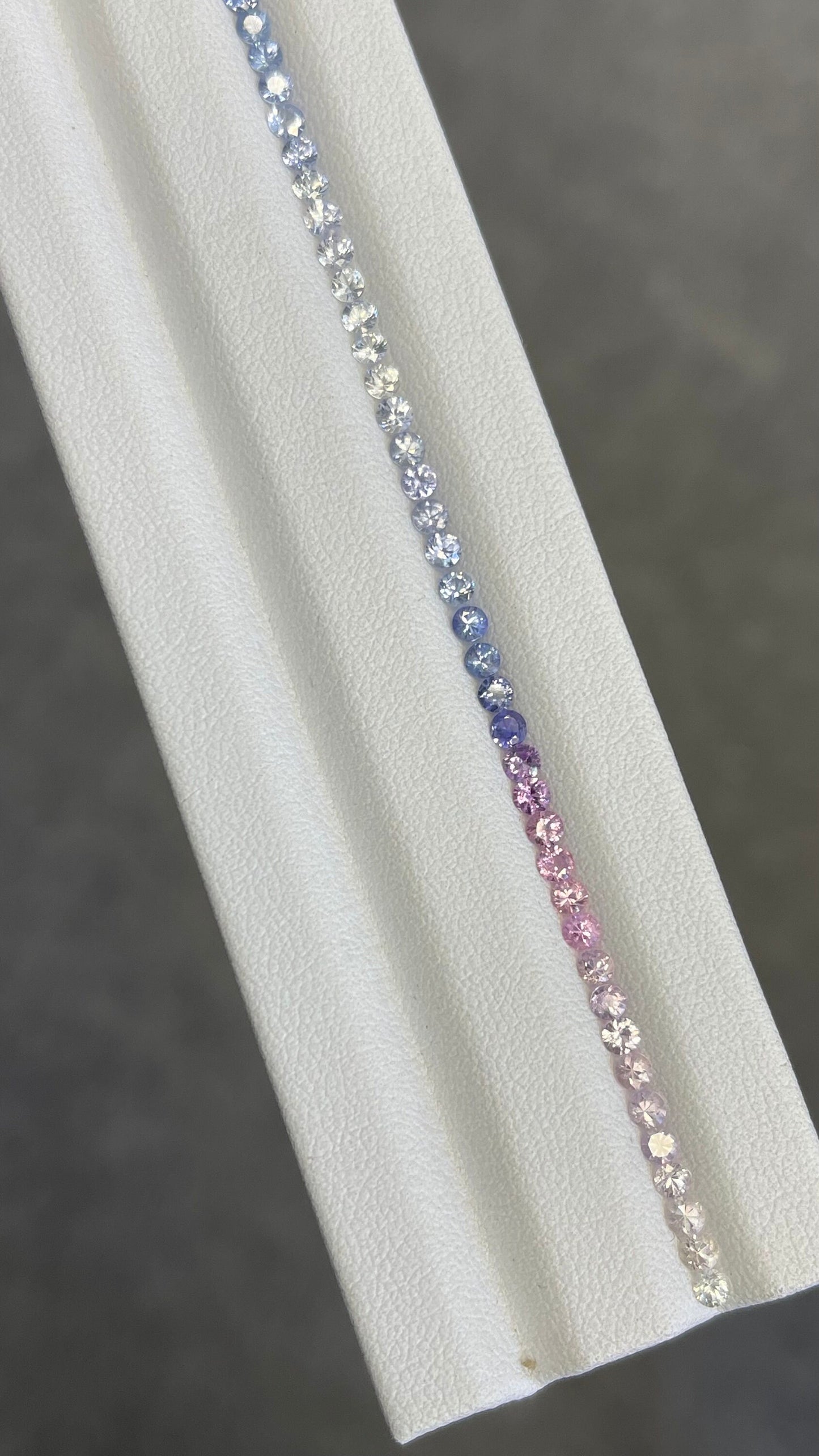 2.5mm pastel rainbow sapphire bracelet, photo 5