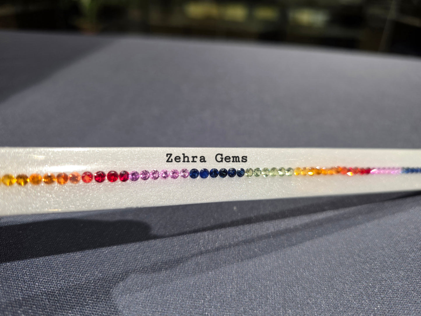 3mm rainbow sapphire diamond cut bracelet, photo 7