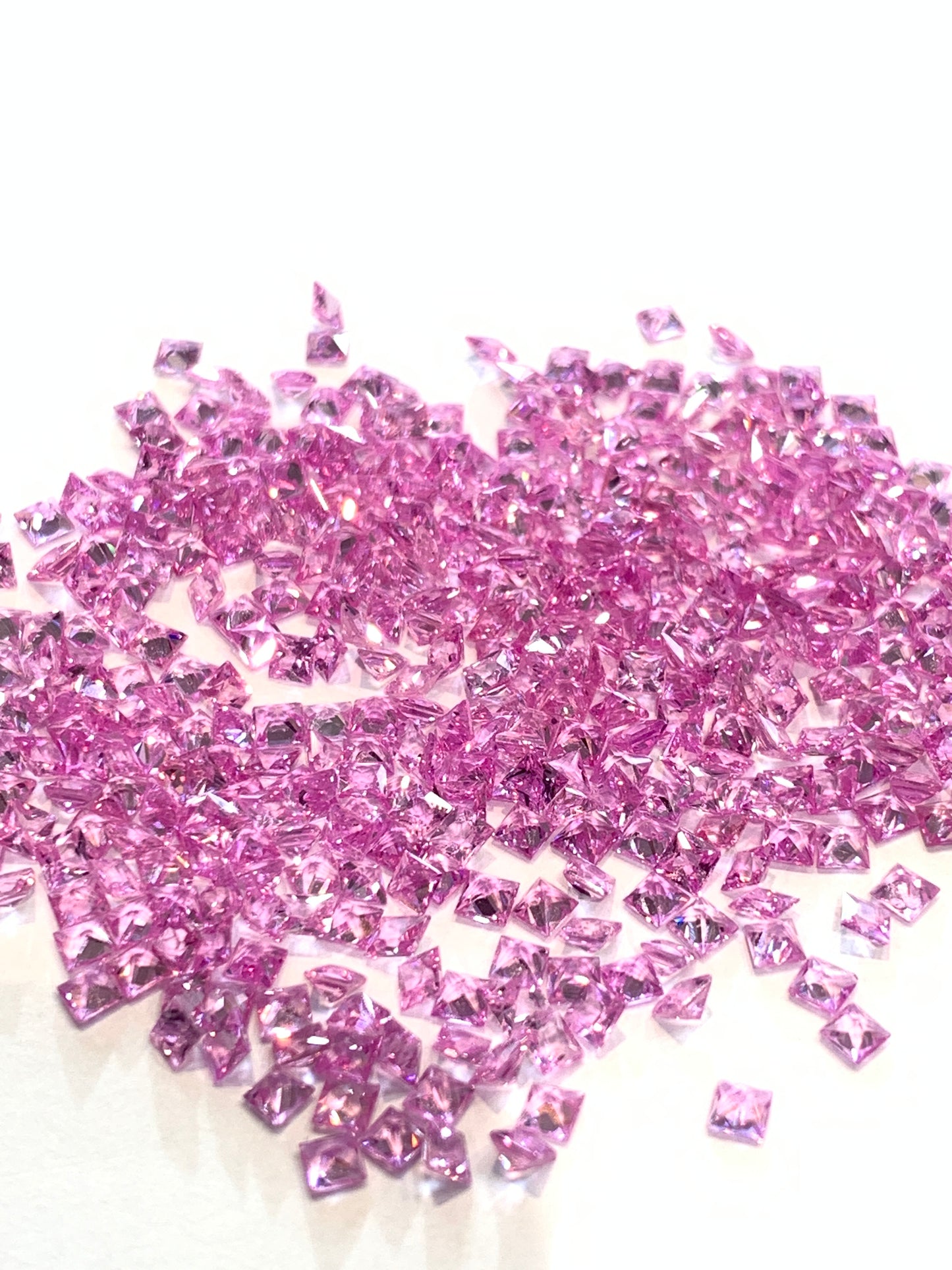 2.5mm Natural Pink Sapphire Princess Cut Loose Stones - Zehra Gems