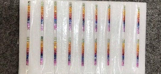 "2.3mm Rainbow Sapphire Princess Cut Loose Stone Ring Set"