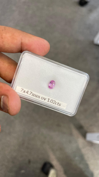 7x5mm natural pink sapphire oval loose gemstone, photo 3