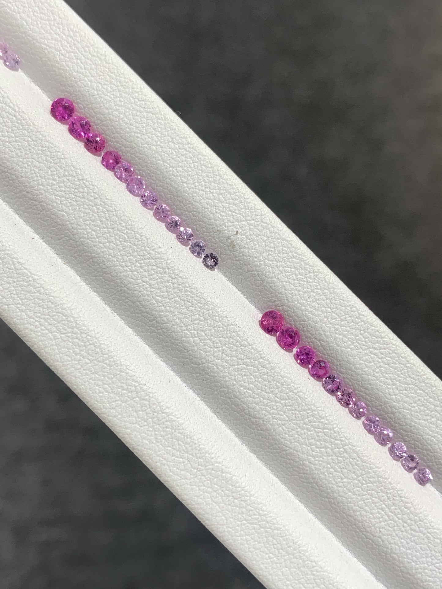 Natural Pink Sapphire Ombre Set 12 Pieces | Dark to Light Shade Gradient | Round Loose Gemstones for Pendant | Genuine Unheated