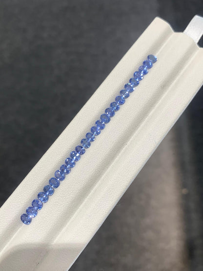 4x3mm blue sapphire oval ring set, 26pc, photo 1