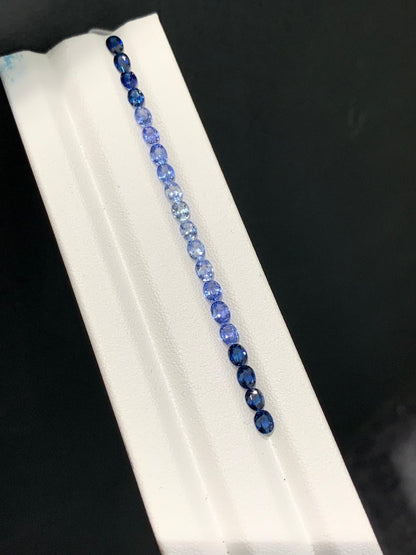 4x3mm blue sapphire ombre eternity ring, photo 3