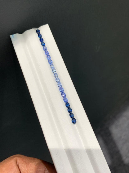 4x3mm blue sapphire ombre eternity ring, photo 2